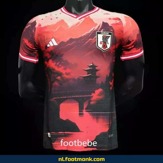 Japan 2024 Voetbalshirt - Rode Zonsondergang - Officieel Thuistenue - Fanwear voor Dames & Heren
