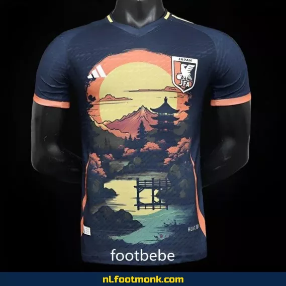 Japan 2024 Voetbalshirt - Olieverf Ontwerp Ochtendgloren | Officieel Voetbalshirt | Personaliseerbaar