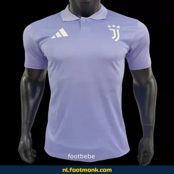 Juventus 2025 Polo Paars Voetbalshirt – Officieel Thuistenue | Voetbalshirts Dames & Heren | Personaliseerbaar