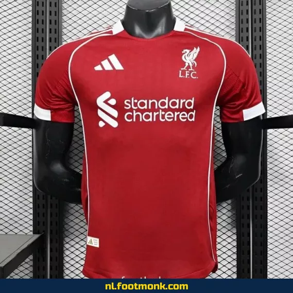 Liverpool Thuisshirt 2025/2026 – Officieel Voetbalshirt | Dames & Heren | Personaliseerbaar | Snelle Levering