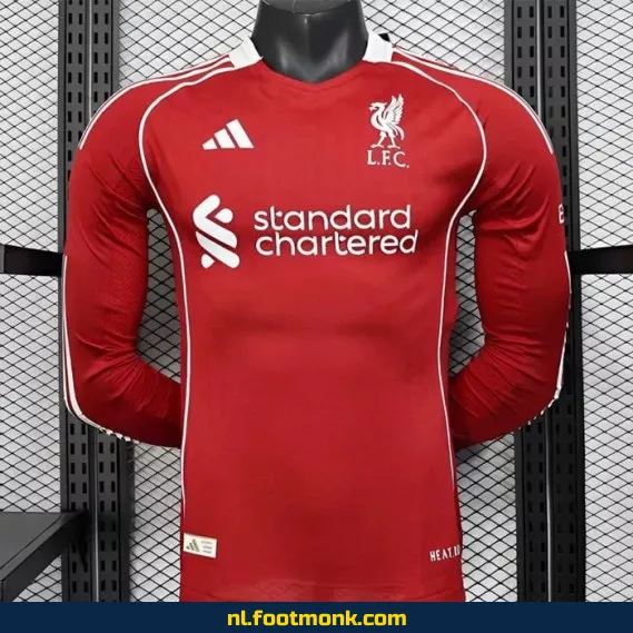 Liverpool Thuisshirt 2025-2026 Lange Mouwen – Officieel Voetbalshirt | Koop Nu