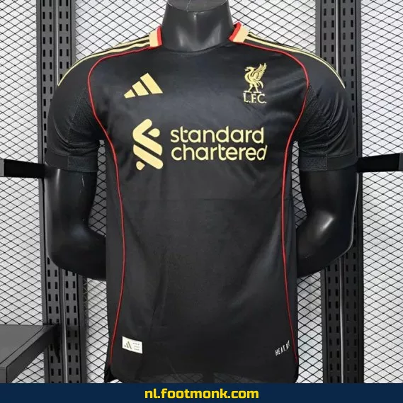 Liverpool Voetbalshirt 2025-2026 - Zwart - Officieel Thuistenue - Voetbalshirt Dames/Heren/Kinderen - Origineel Voetbalshirt met Bedrukking