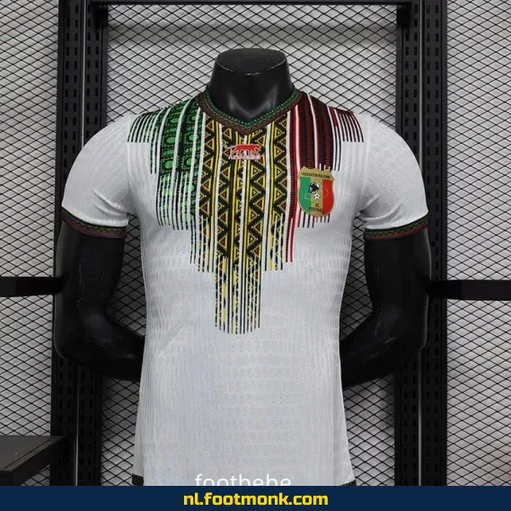 Officieel Mali Thuisshirt 2024-2025 – Witte Voetbalshirt voor Heren & Dames – Origineel Voetbaltenue met Optie tot Personalisatie