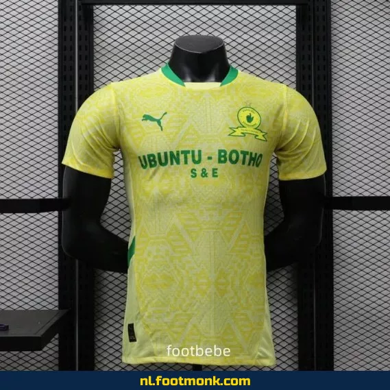 Officieel Mamelodi Sundowns Voetbalshirt 2024-2025 - Geel - Wedstrijdshirt voor Supporters - Origineel Voetbalshirt