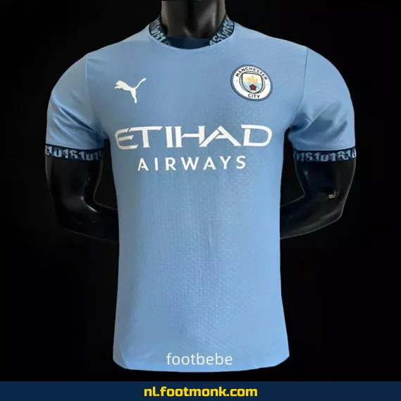 Officieel Manchester City Thuisshirt 2024-2025 - Blauw Voetbalshirt | Koop Origineel Voetbalshirt voor Dames & Heren | Personaliseer met Naam & Nummer