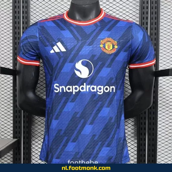 Manchester United Voetbalshirt 2025-2026 – Blauw | Officieel Voetbalshirt | Voetbalshirt Dames/Heren/Kinderen | Personaliseerbaar | Fanwear
