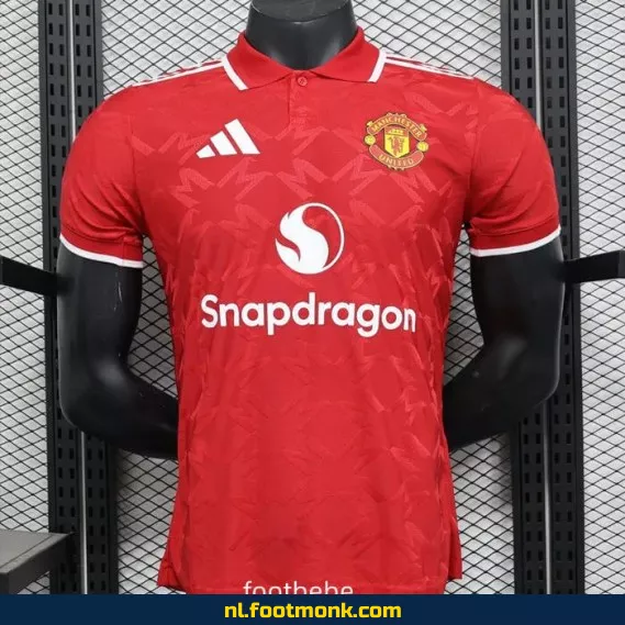 Manchester United Voetbalshirt 2025-2026 - Rode Polo Matchshirt - Officieel Voetbaltenue - Heren/Dames/Kinderen