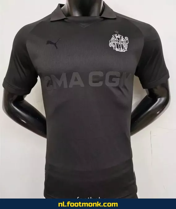 Olympique Marseille 2024-2025 Thuisshirt 125 Jaar Zwart – Officieel Voetbalshirt | Voetbalshirts Heren | Fanwear | Aanbieding