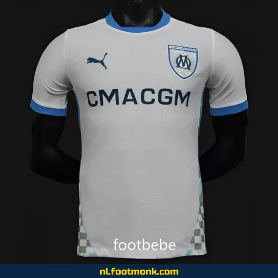 Olympique Marseille Thuisshirt 2024-2025 - Wit Voetbalshirt | Officieel | Heren & Dames | Fanwear