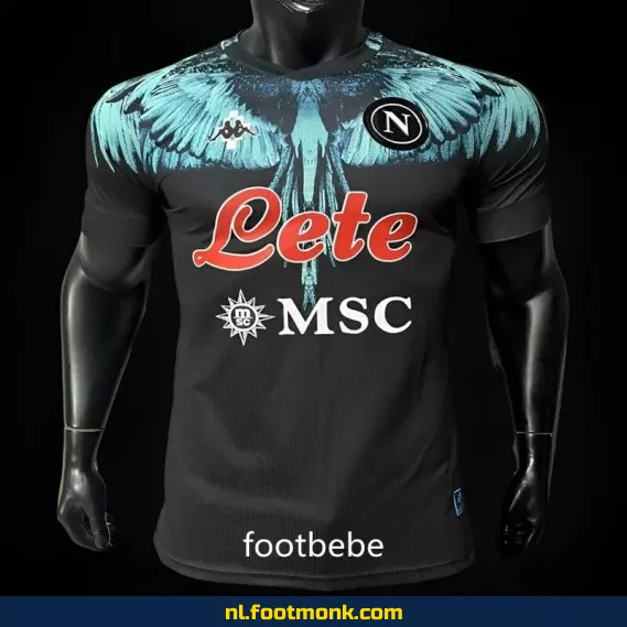 Officieel SSC Napoli x Marcelo Burlon Voetbalshirt 2024 - Zwart | Exclusief Fanwear | Origineel Voetbalshirt