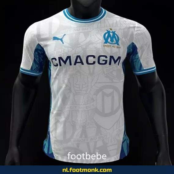 Olympique Marseille Thuisshirt 2024-2025 – Officieel Voetbalshirt | Dames & Heren | Met Bedrukking | Fanwear