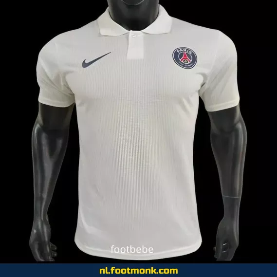 PSG 2025 Polo Voetbalshirt Wit – Officieel Thuistenue | Voetbalshirts Dames & Heren | Personaliseerbaar
