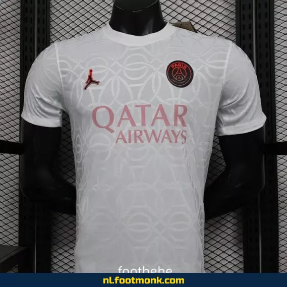 PSG Jordan Trainingsshirt 2024-2025 – Wit Voetbalshirt – Officieel Maillot – Heren/Dames – Fanwear Aanbieding