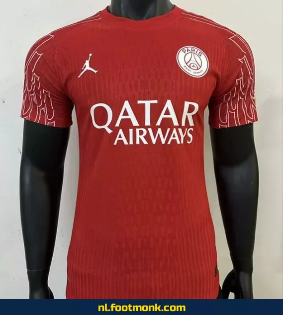 PSG Jordan Trainingsshirt 2024-2025 – Rood Voetbalshirt – Officieel Voetbaltenue – Heren/Dames – Fanwear Aanbieding