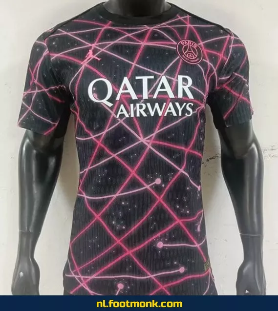PSG Jordan Concept Voetbalshirt 2025-2026 - Zwarte Wedstrijdshirt - Officieel Fanwear