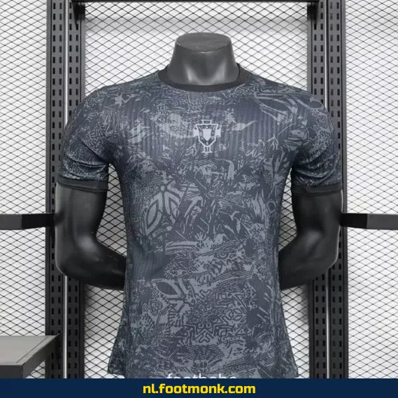 Portugal Thuisshirt 2024-2025 - Zwart Voetbalshirt met 'Siu' Bedrukking - Officieel Voetbalshirt voor Supporters