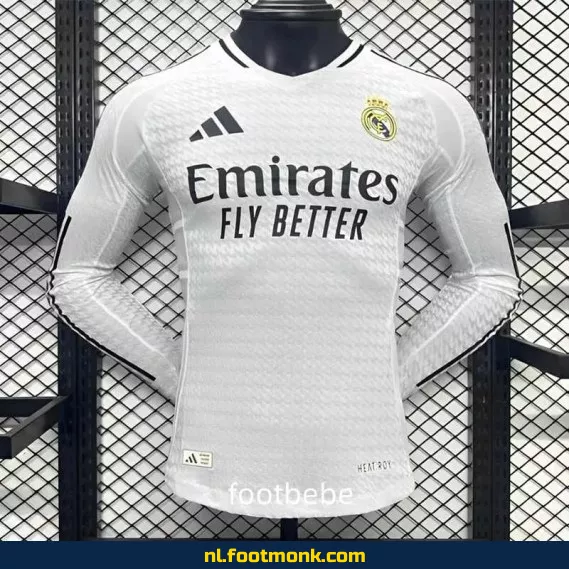 Real Madrid Thuisshirt 2024-2025 Lange Mouwen – Officieel Voetbalshirt voor Heren – Bestel Nu Online