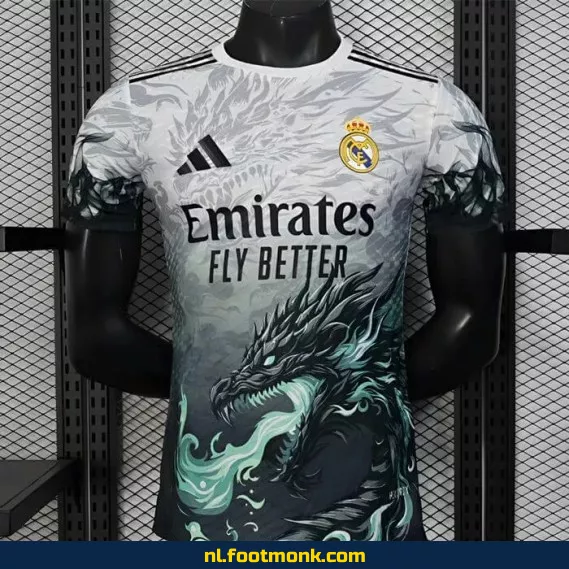 Real Madrid Dragon Maléfique Voetbalshirt 2024-2025 – Officieel Thuistenue | Voetbalshirts Dames & Heren | Origineel Voetbalshirt met Bedrukking