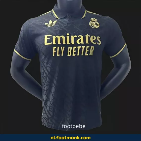 Real Madrid 2024-2025 Zwart Polo Voetbalshirt – Officieel Thuistenue | Voetbalshirts Dames & Heren | Aanbieding