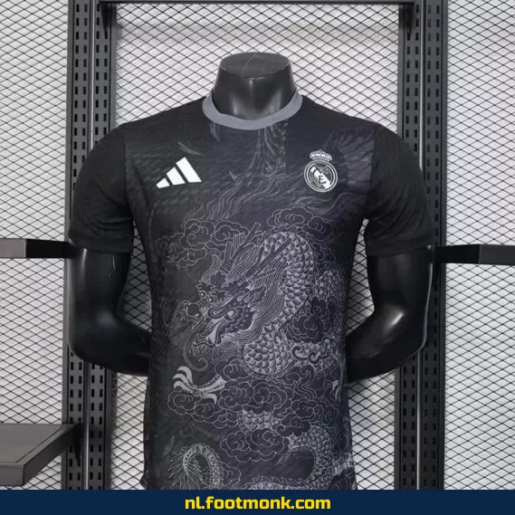 Real Madrid Dragon Zwart Voetbalshirt 2025-2026 – Officieel Thuistenue – Heren & Dames