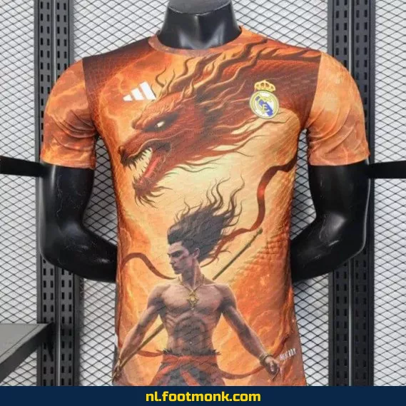 Officieel Real Madrid Voetbalshirt 2025-2026 – Nezha Dragon Design – Origineel Voetbaltenue voor Supporters – Heren/Dames/Kinderen