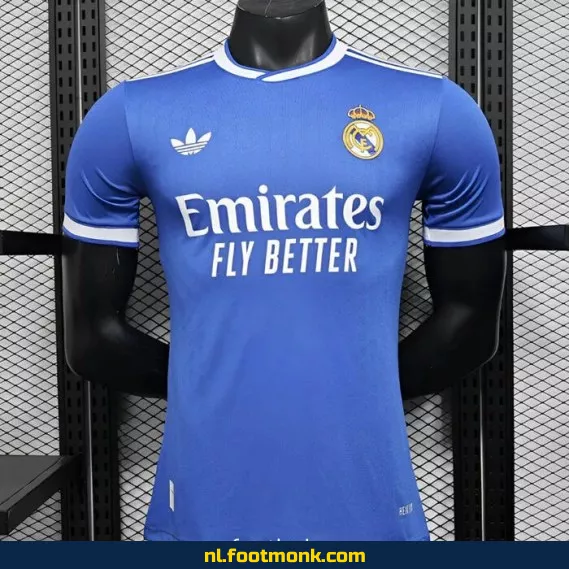 Real Madrid Derde Tenue 2025-2026 Blauw Voetbalshirt – Officieel Voetbaltenue | Koop Online