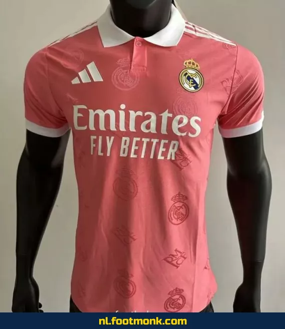 Real Madrid Voetbalshirt 2025-2026 – Roze Thuistenue – Officieel Voetbalshirt