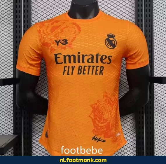 Real Madrid x Yamamoto Voetbalshirt 2024-2025 – Oranje | Officieel Voetbalshirt | Voetbalshirt Dames/Heren | Origineel Voetbalshirt | Fanwear | Aanbieding