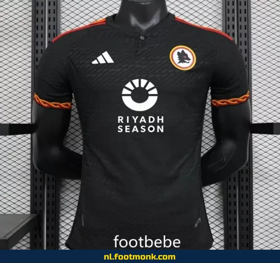 AS Rome Derde Thuisshirt 2023-2024 - Zwart Voetbalshirt | Officieel Voetbalshirt | Fanwear | Aanbieding