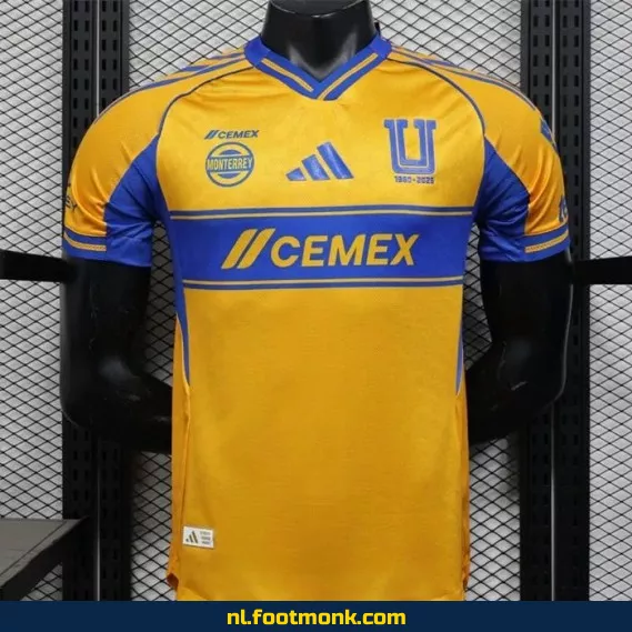 Tigres UANL 2025 Thuisshirt 65-jarig jubileum - Geel Voetbalshirt | Officieel Voetbaltenue | Fanwear Aanbieding