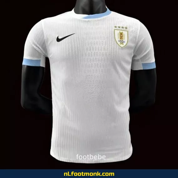 Uruguay Uit Thuisshirt 2024-2025 - Wit Voetbalshirt - Officieel Wedstrijdshirt - Heren/Dames/Kinderen - Fanwear Aanbieding