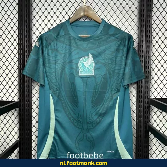 Mexicaans voetbalshirt 2024 pre-match groen – origineel voetbalshirt voor supporters
