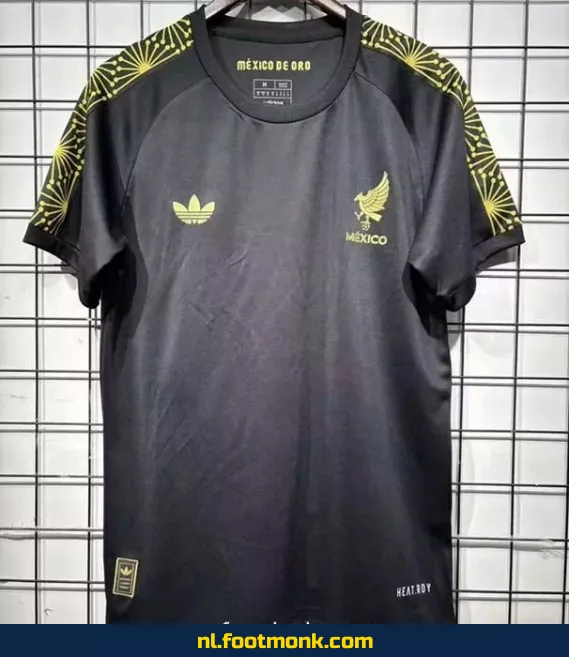 Mexicaans voetbalshirt 2025-2026 - Zwart trainingsshirt voor heren en dames - Officieel voetbalshirt met personalisatie