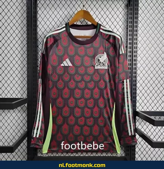 Mexicaans voetbalshirt 2024 thuiswedstrijd lange mouwen – Officieel voetbalshirt