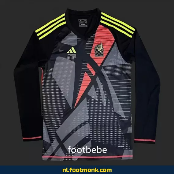 Mexicaans voetbalshirt 2024 Copa América - Zwarte lange mouwen - Officieel supporter shirt