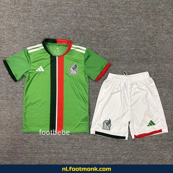 Mexicaans Voetbalshirt Kinderen 2025-2026 - Groen | Officieel Voetbalshirt | Personaliseerbaar