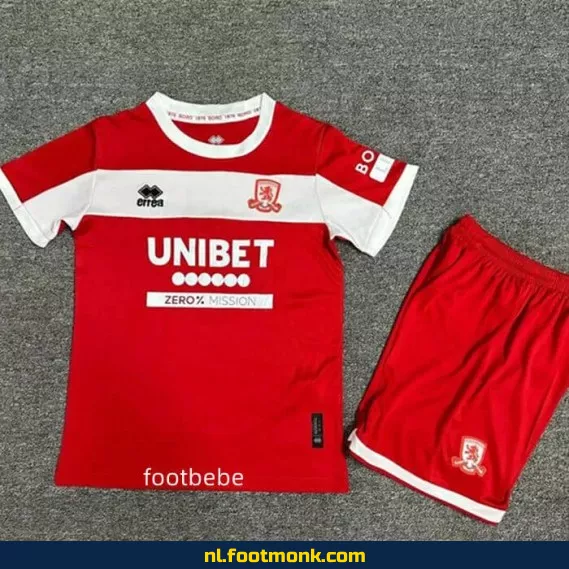 Middlesbrough Thuisshirt Kinderen 2024-2025 | Officieel Voetbalshirt | Snelle Levering