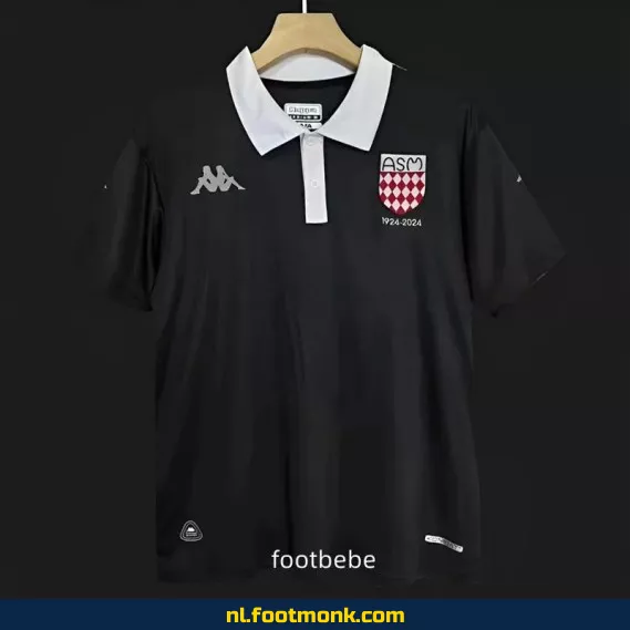 AS Monaco 2024-2025 Speciale Editie 100 Jaar Zwart Voetbalshirt – Officieel Voetbaltenue | Fanwear | Aanbieding