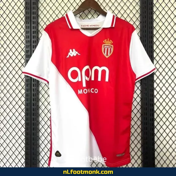 AS Monaco Thuisshirt 2024-2025 | Officieel Voetbalshirt | Dames & Heren | Fanwear Aanbieding