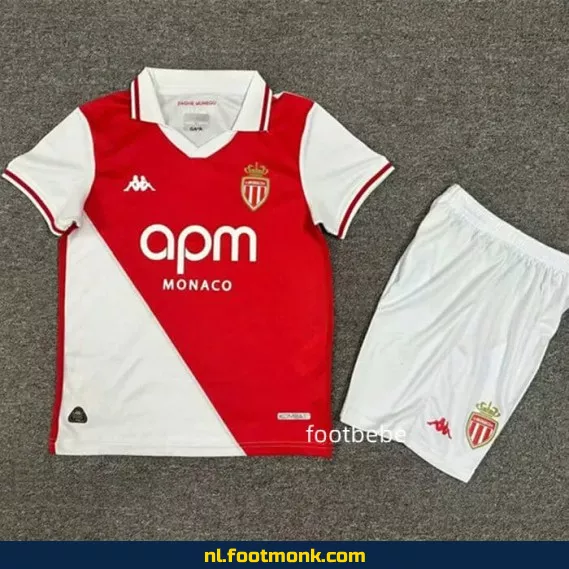 AS Monaco Thuisshirt Kinderen 2024-2025 | Officieel Voetbalshirt | Voetbalshirt Kinderen Kopen