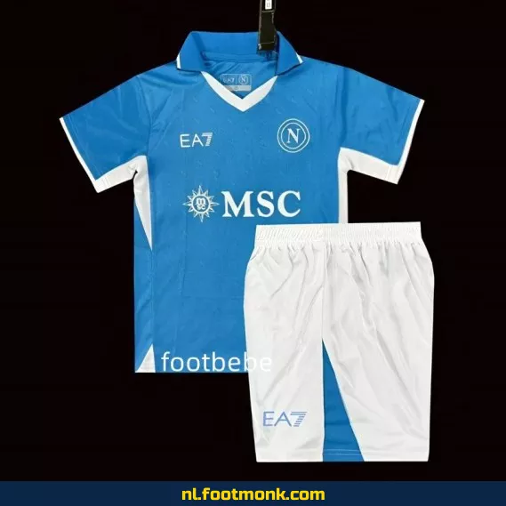 Napoli Thuisshirt Kinderen 2024-2025 – Blauw Voetbalshirt | Officieel, Personaliseerbaar