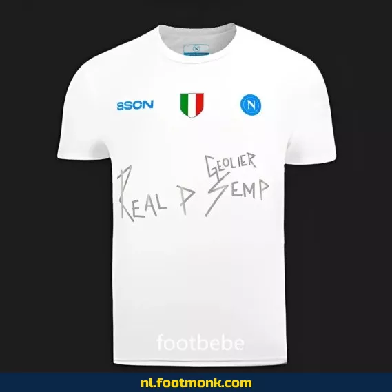 Napoli x Geolier 2024 Special Edition Wit Voetbalshirt – Officieel, Personaliseerbaar & Exclusief