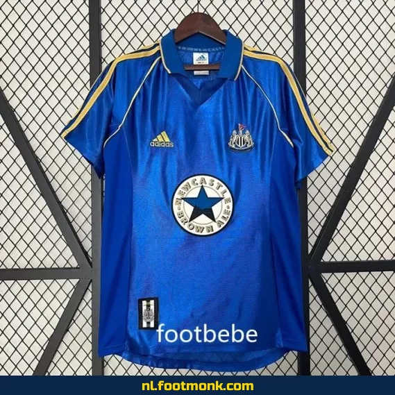 Newcastle United Vintage Voetbalshirt 1998-1999 - Blauw Uit Shirt - Officieel Retro Voetbaltenue - Authentiek Voetbalshirt