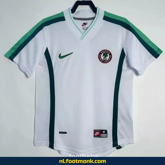 Nigeria Vintage 1998 Uit Thuisshirt Wit - Origineel Voetbalshirt | Retro Voetbaltenue | Officieel Voetbalshirt
