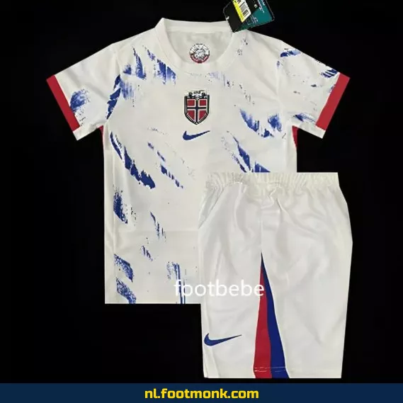 Norwegen Uit Thuisshirt Kinderen 2024-2025 | Officieel Voetbalshirt | Personaliseerbaar