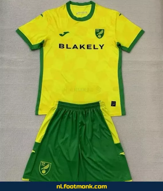 Norwich City Thuisshirt 2024-2025 Geel – Kinderen | Officieel Voetbalshirt | Fanwear | Snelle Levering