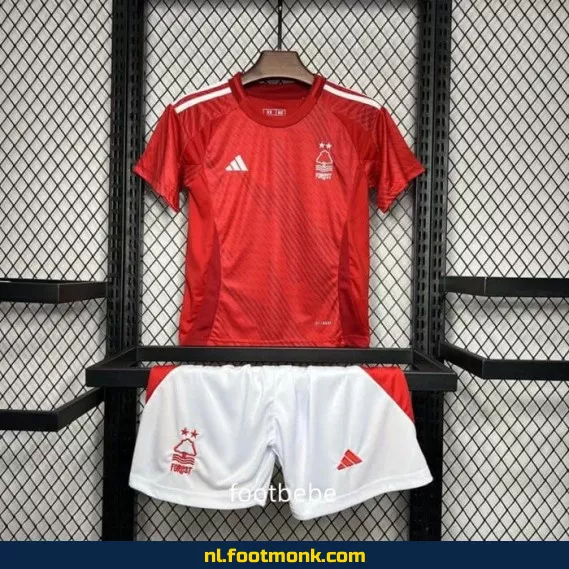 Nottingham Forest Thuisshirt Kinderen 2024-2025 – Rood Voetbalshirt | Officieel Voetbaltenue | Personaliseerbaar