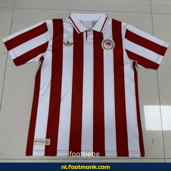 Olympiacos 100 Jaar Jubileum Voetbalshirt 1925-2025 - Officieel Retro Shirt voor Supporters - Heren, Dames & Kinderen