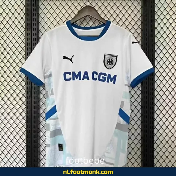 Olympique Marseille Voetbalshirt 2024-2025 - Wit - Officieel Thuistenue - Heren, Dames & Kinderen - Origineel Voetbalshirt met Optionele Bedrukking