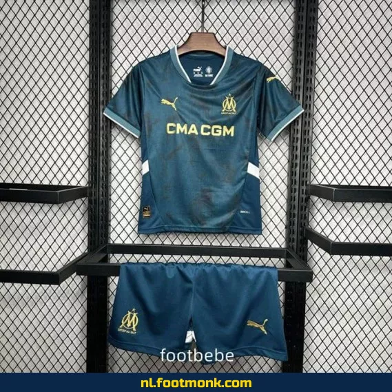 Olympique Marseille Kinder Voetbalshirt 2024-2025 - Blauw | Officieel Voetbalshirt | Voetbalshirt Kinderen | Fanwear | Aanbieding
